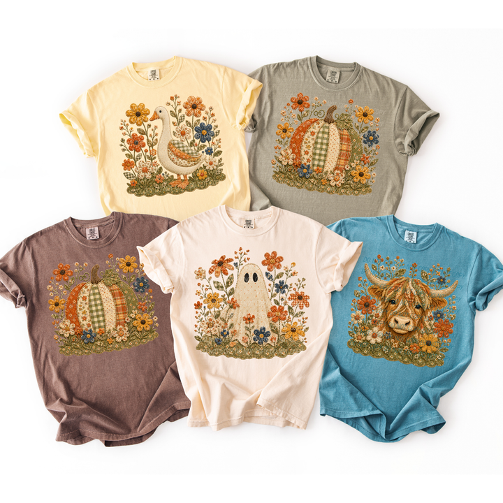 Fall Flowers DTF Print