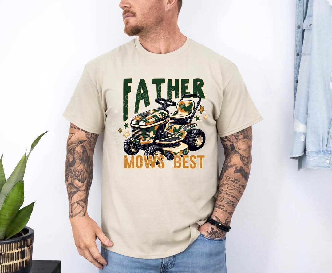 Father Mows Best DTF Print