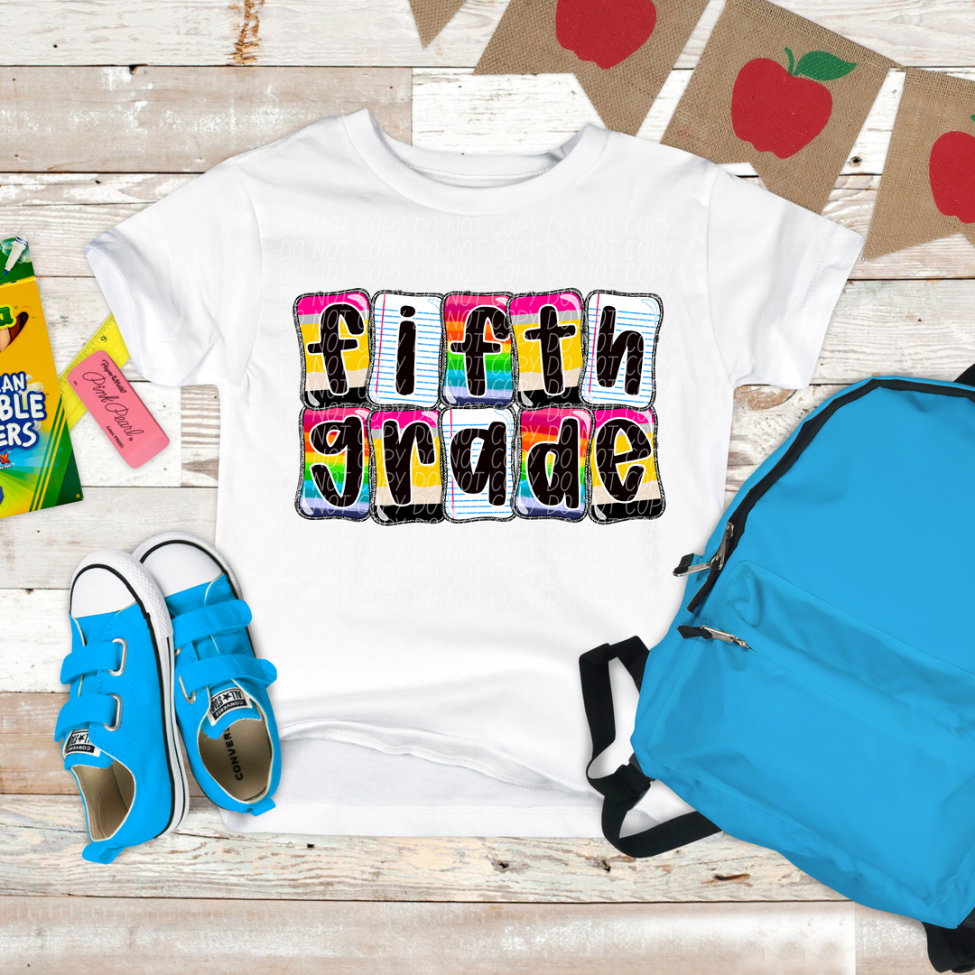 School Daze Titles DTF Print