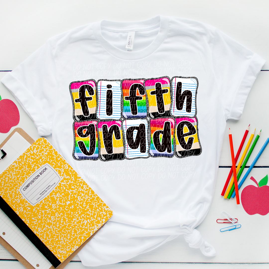 School Daze Titles DTF Print