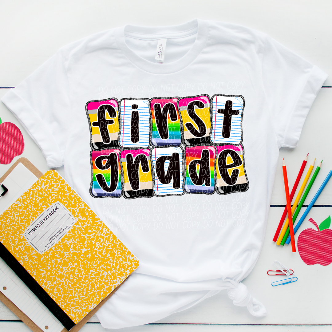 School Daze Titles DTF Print