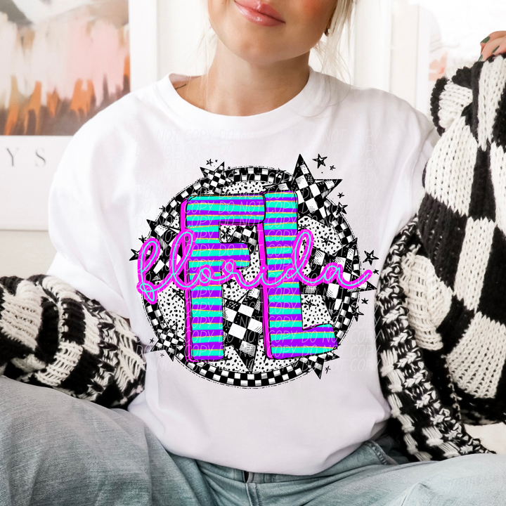 Striped Spring States DTF Print