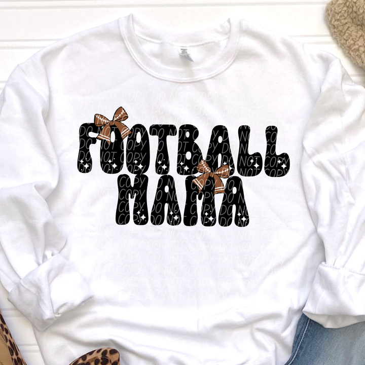 Football Mama Bow DTF Print