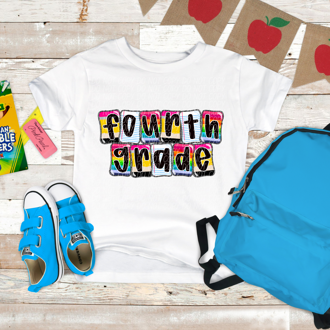 School Daze Titles DTF Print