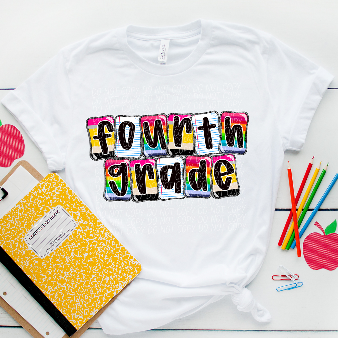 School Daze Titles DTF Print