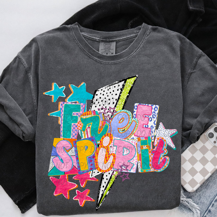 Free Spirit Bolt DTF Print