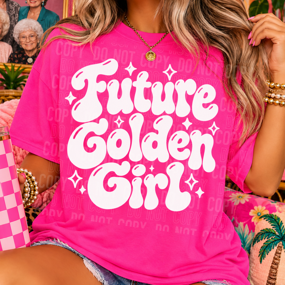 Future Golden Girl DTF Print