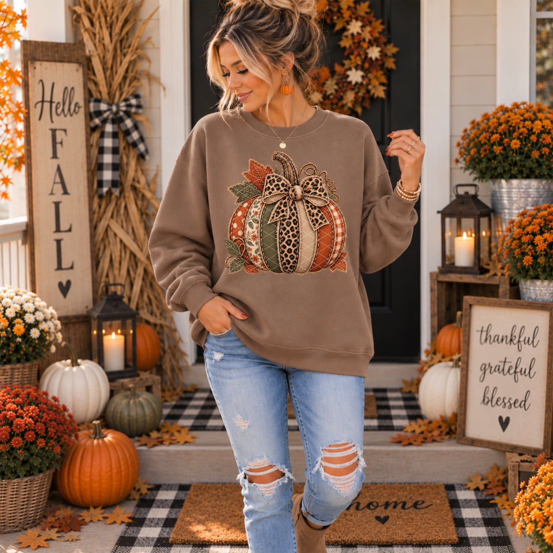 Fabric Pumpkin DTF Print