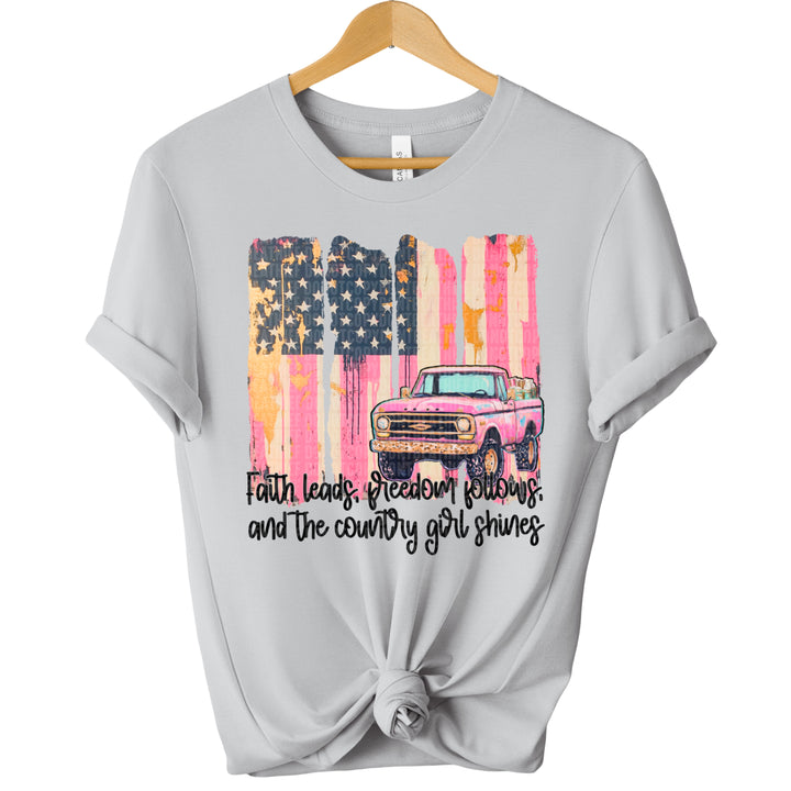 Faith Leads Freedom Follows DTF Print