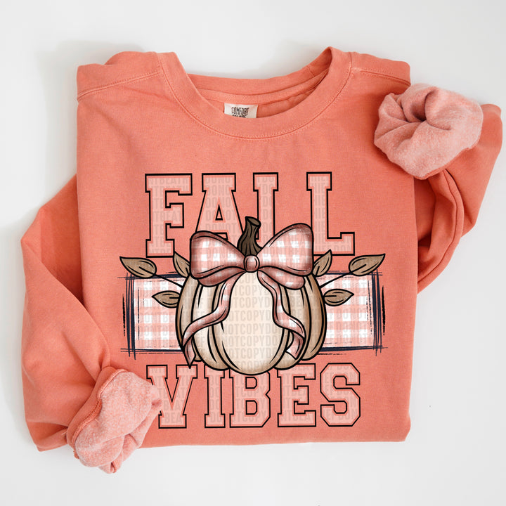 Fall Vibes Pumpkin DTF Print