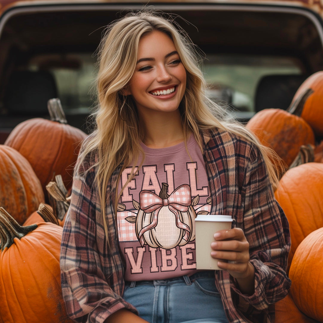 Fall Vibes Pumpkin DTF Print