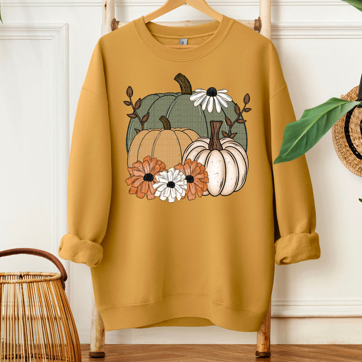 Fall Pumpkin Floral DTF Print