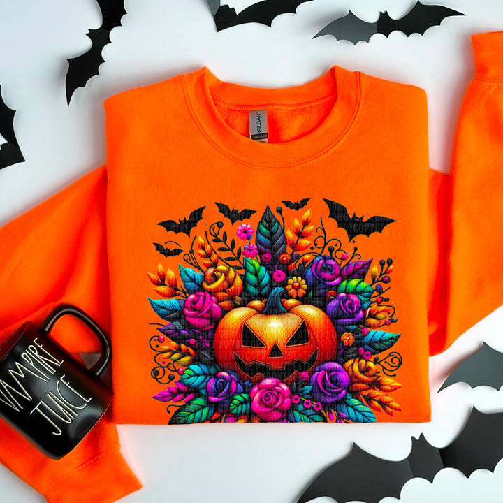 Fall Pumpkin Neon DTF Print