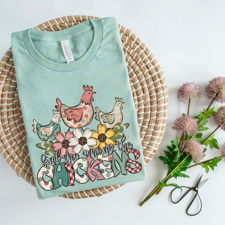 Find Me Among The Chickens DTF Print