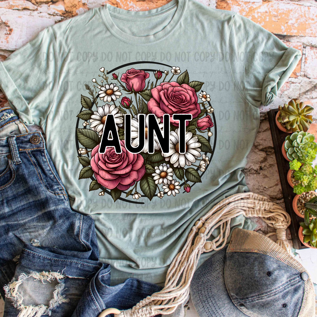 Floral Circle Names DTF Print