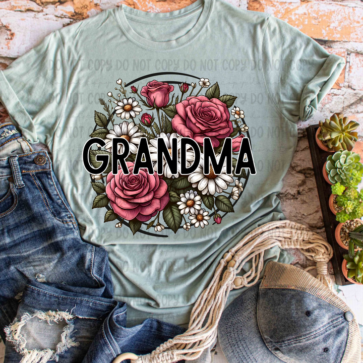 Floral Circle Names DTF Print
