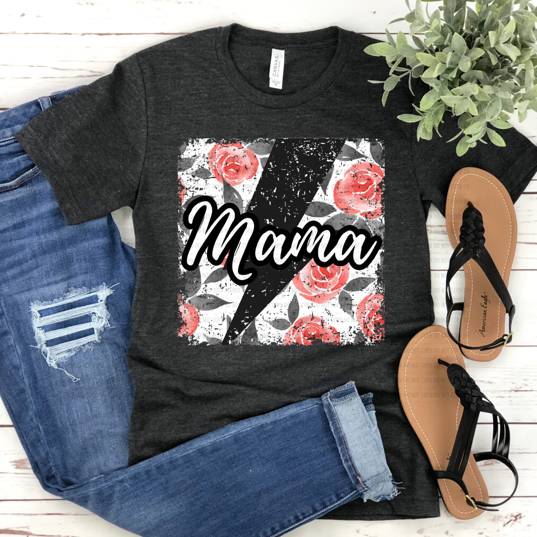 Floral Lightening Mama DTF Print