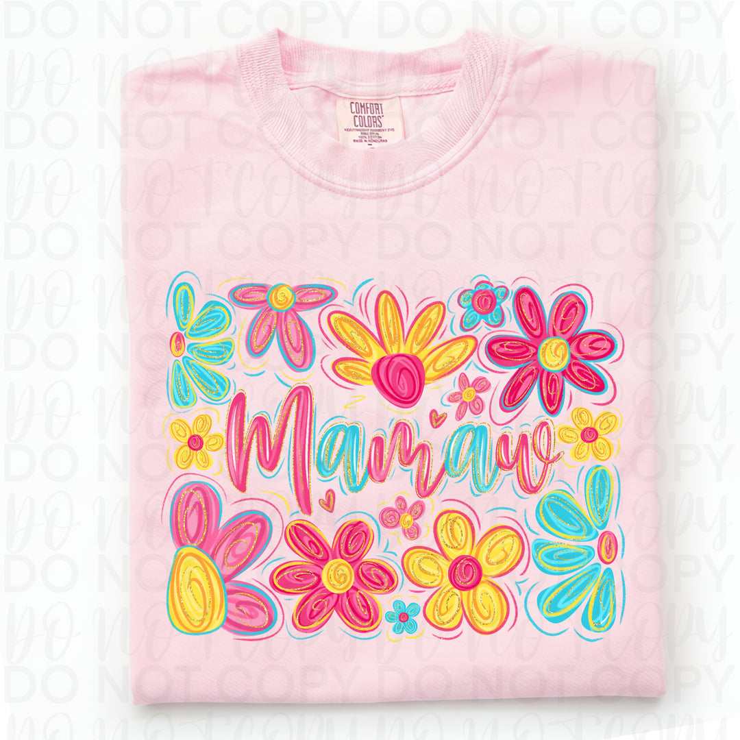 Floral Mamaw DTF Print
