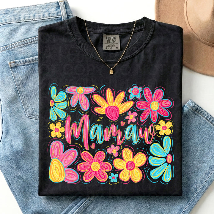 Floral Mamaw DTF Print