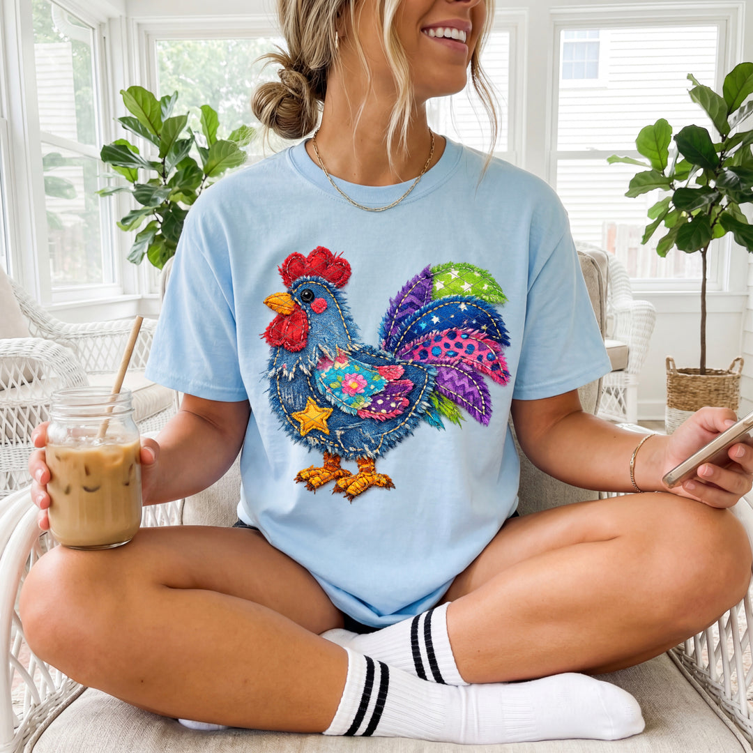 Frayed Rooster DTF Print