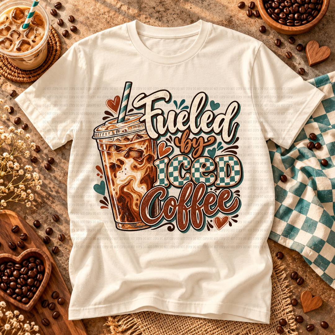 Fueled by Iced Coffee DTF Print