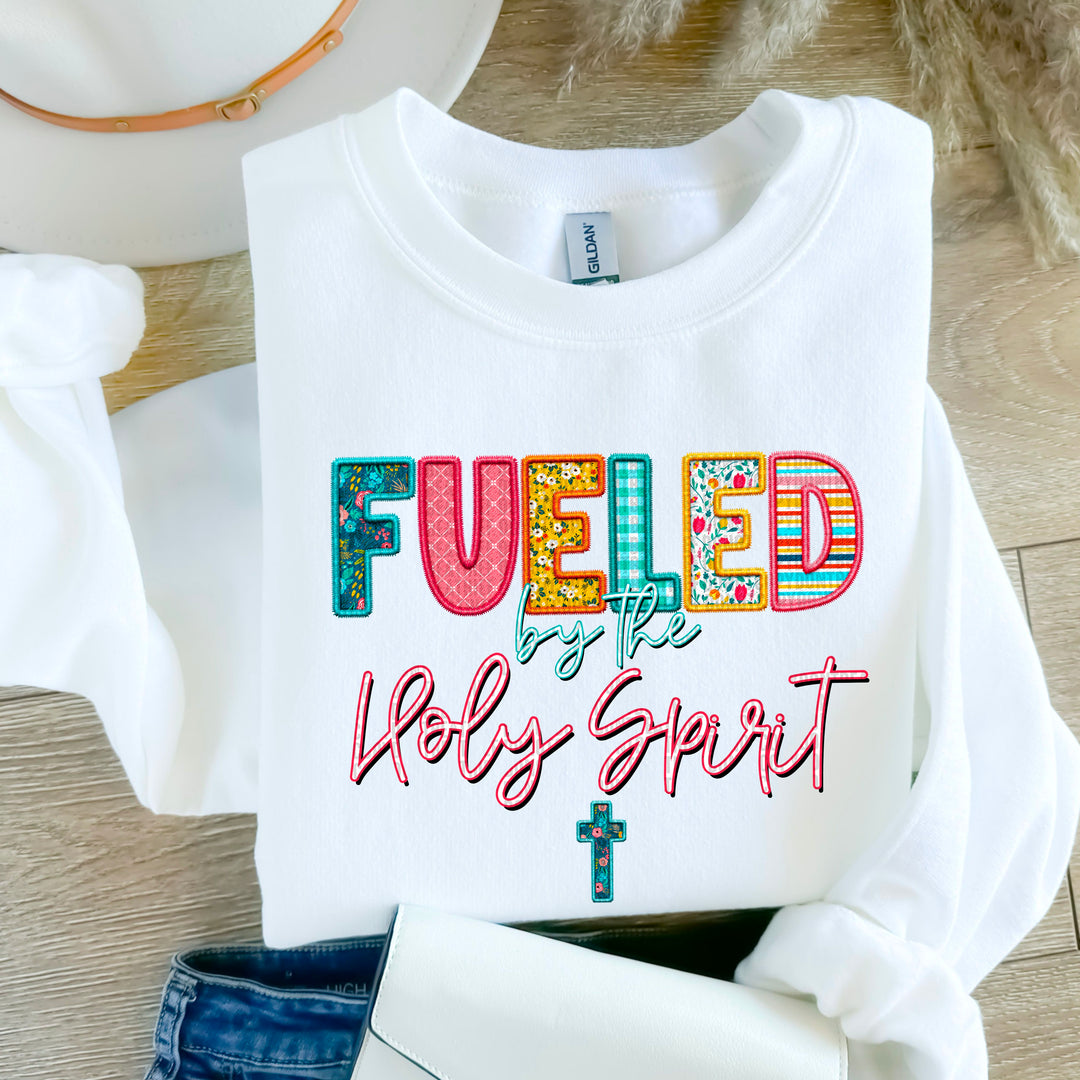 Fueled By The Holy Spirit Faux Embroidered DTF Print