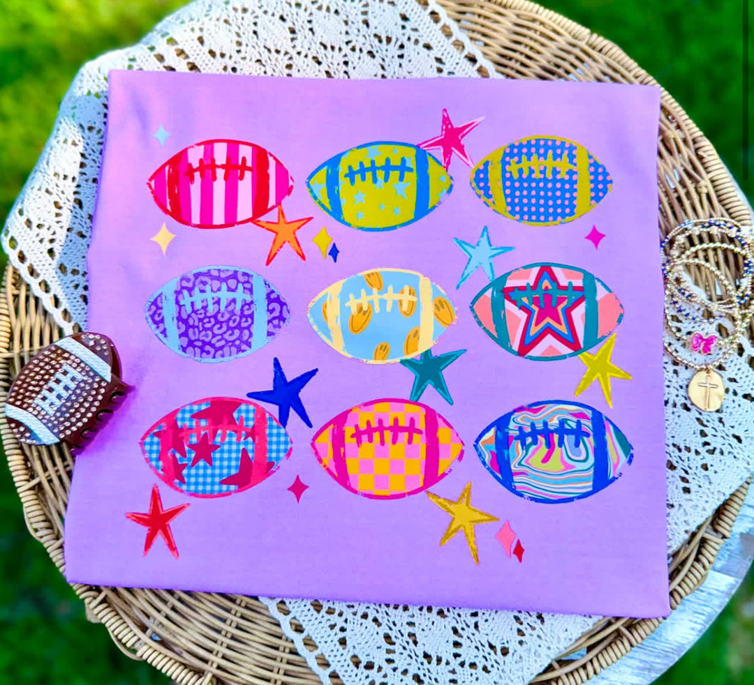 Preppy Football DTF Print