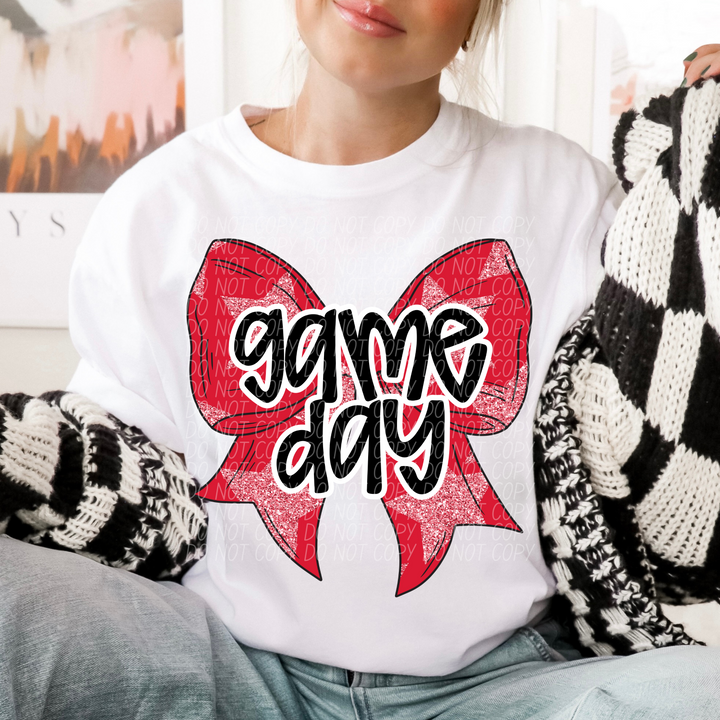 Game Day Bows DTF Print