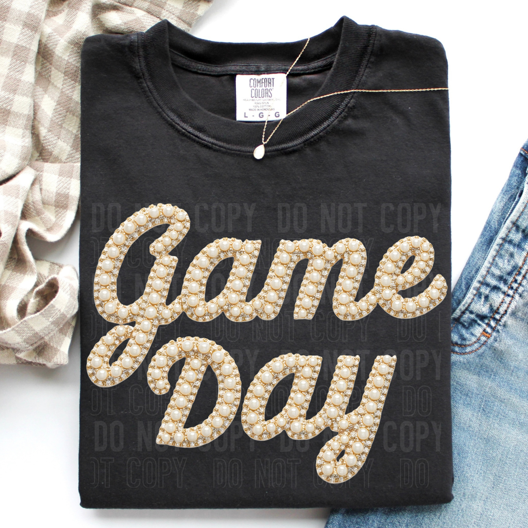 Game Day Pearls DTF Print