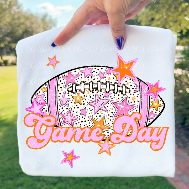 Pink Football DTF Print