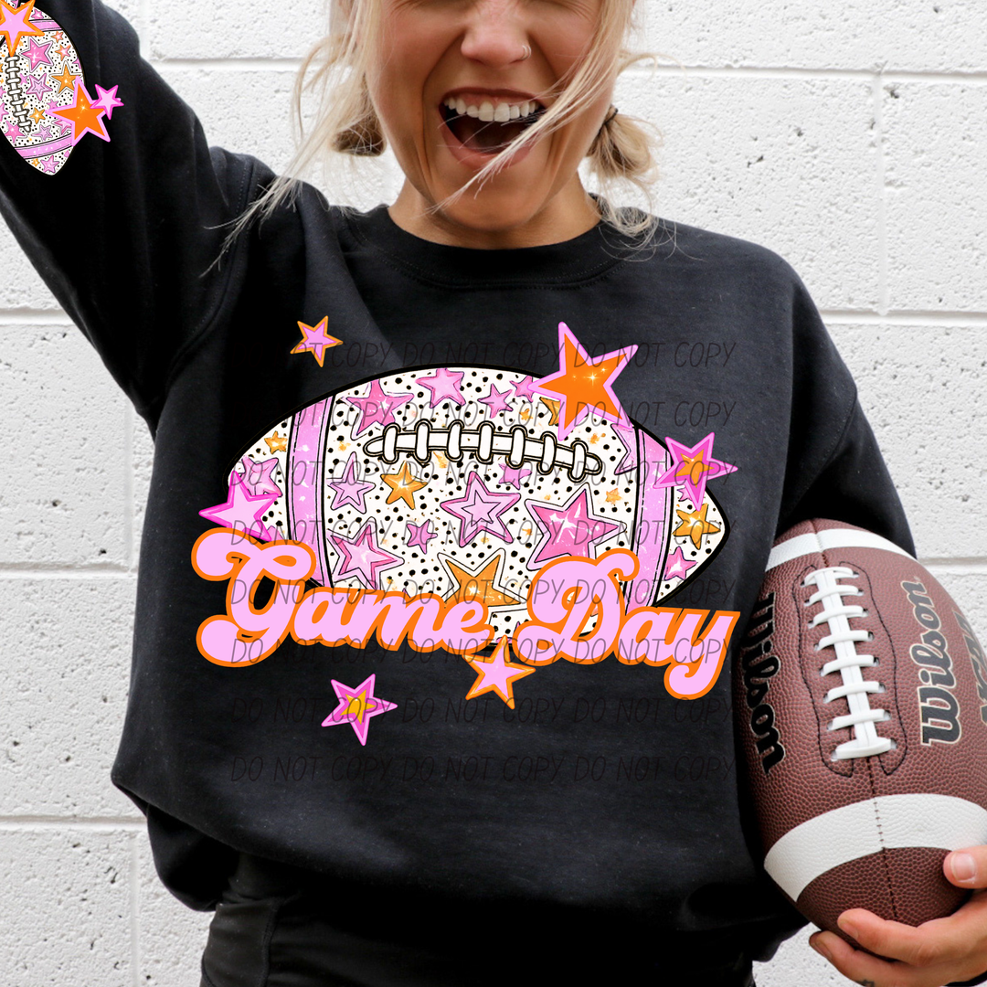 Pink Football DTF Print