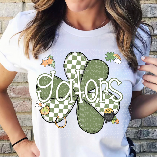St Patrick Clover Mascots DTF Print