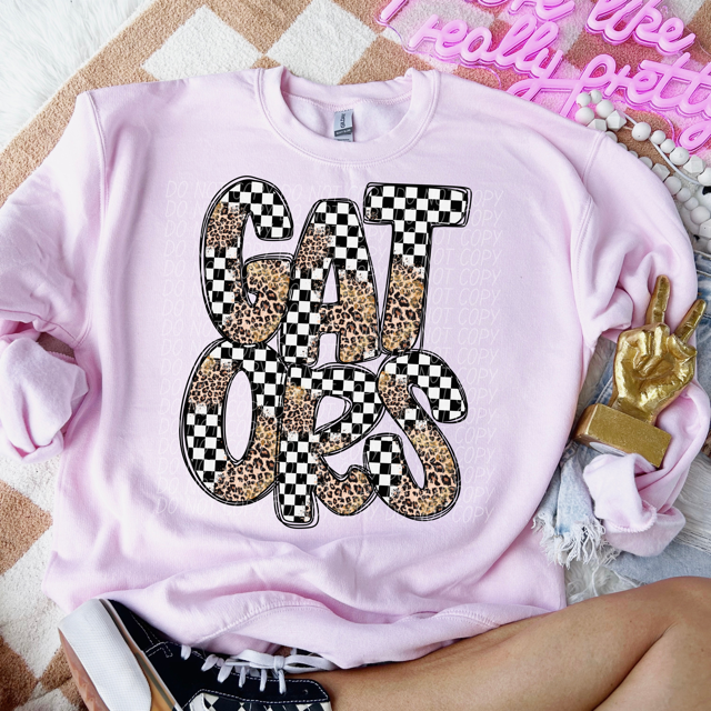 Leopard Checker School Spirit A-R DTF Print