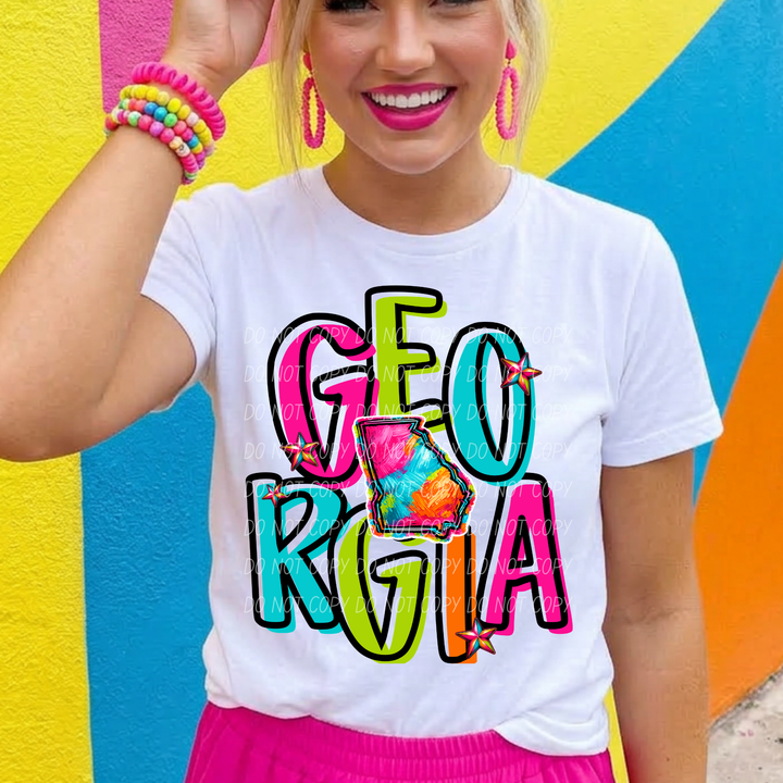 Neon States DTF Print