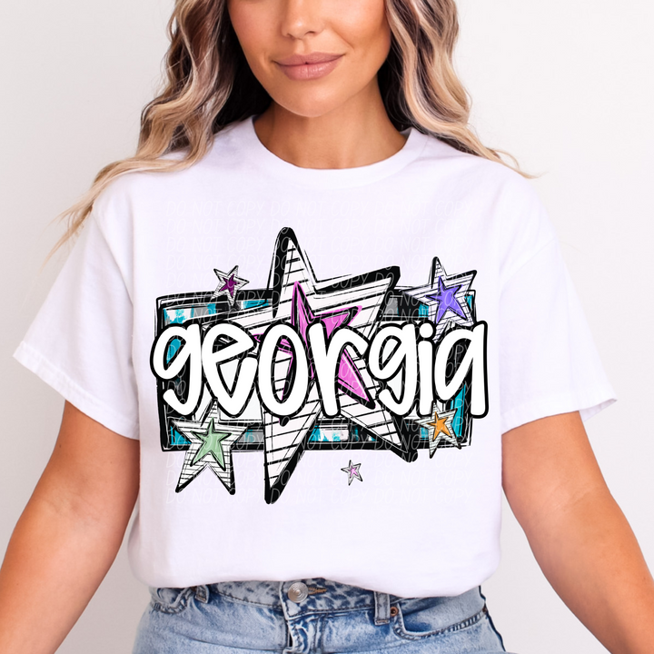 Bright Stars States DTF Print