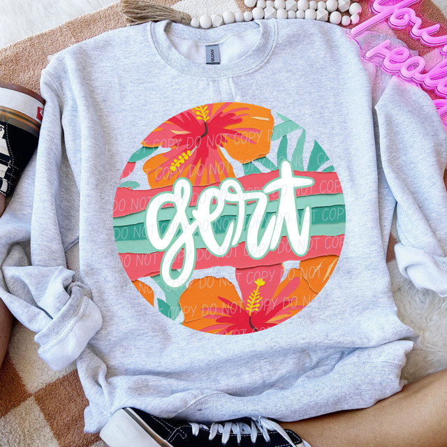 Tropical Mother's Day Titles DTF Print