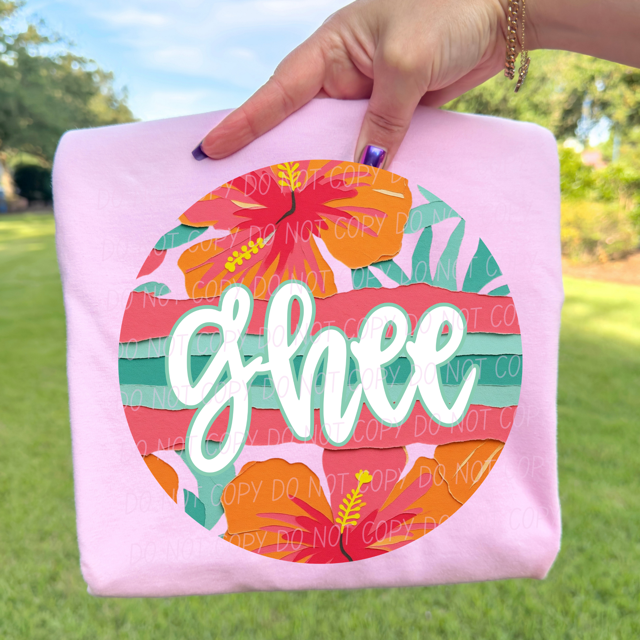Tropical Mother's Day Titles DTF Print