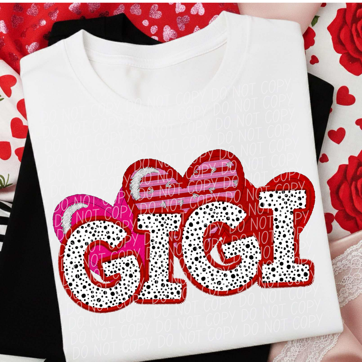 Valentine Names DTF Print