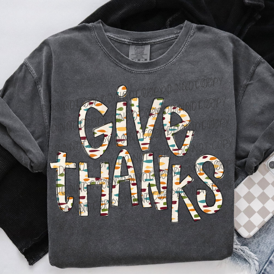 Give Thanks DTF Print