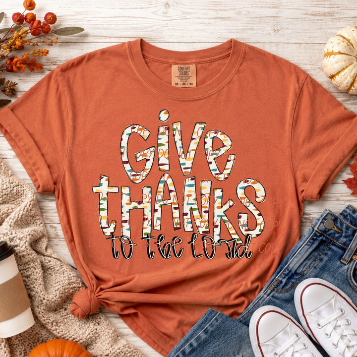 Give Thanks To The Lord DTF Print