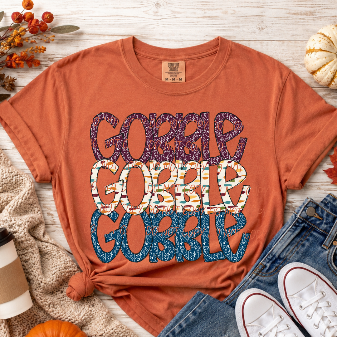 Gobble Stacked DTF Print