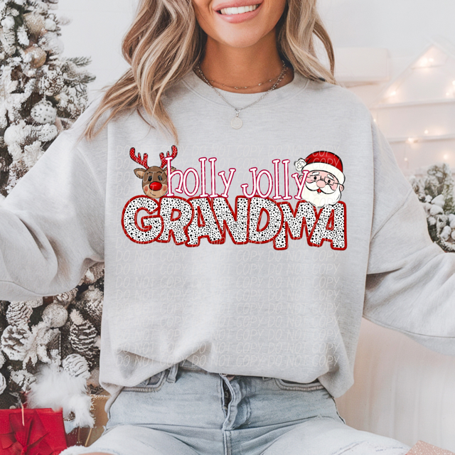 Holly Jolly Names DTF Print