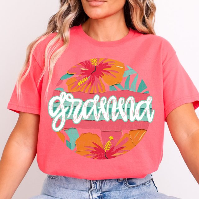 Tropical Mother's Day Titles DTF Print