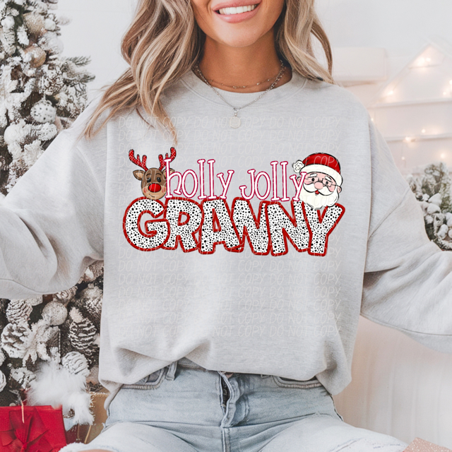 Holly Jolly Names DTF Print