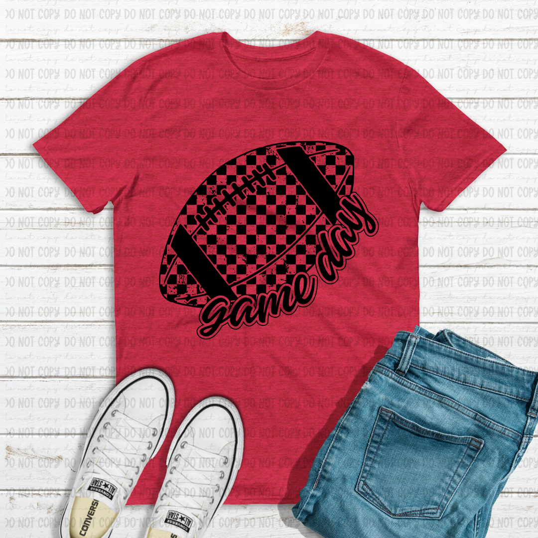 Checkered Game Day DTF Print