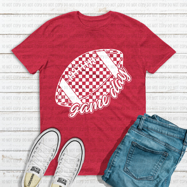 Checkered Game Day DTF Print