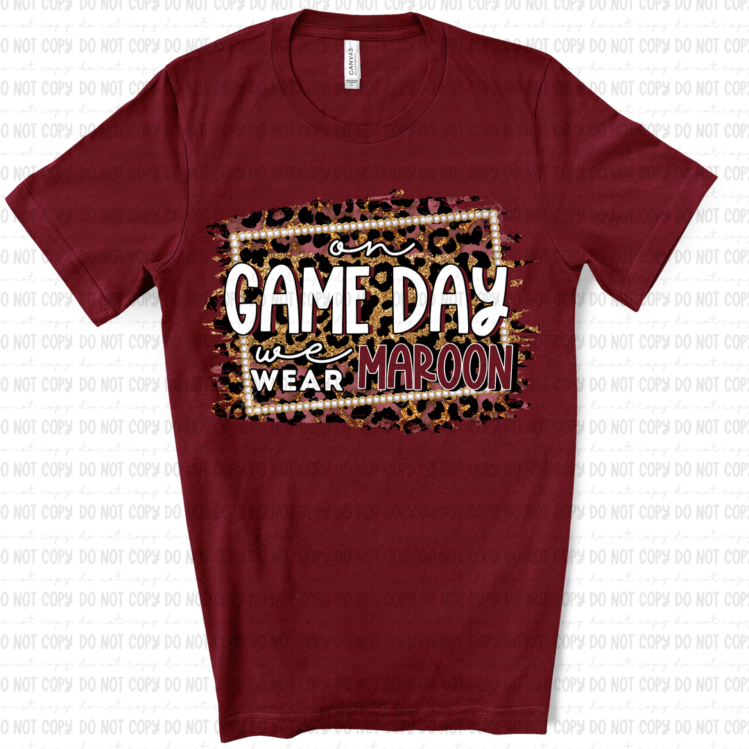 On Game Day we Wear DTF Print