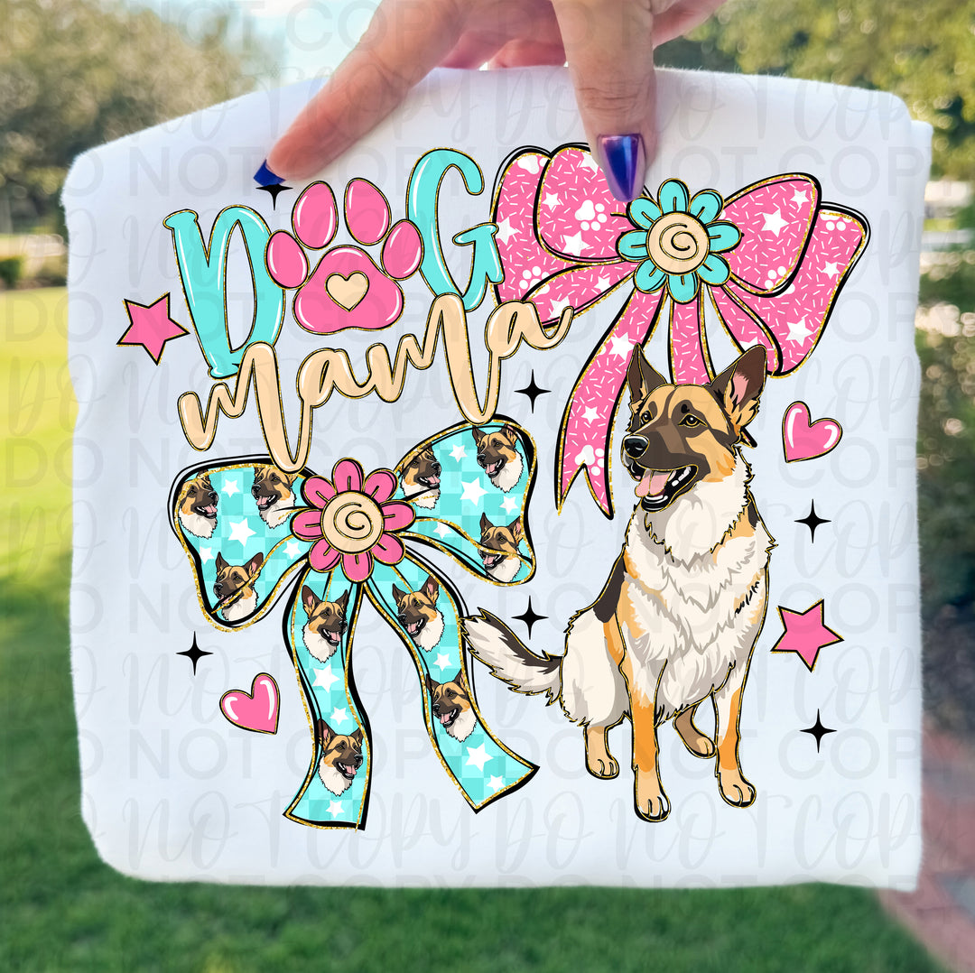 Dog Mama Coquette Bow DTF Print