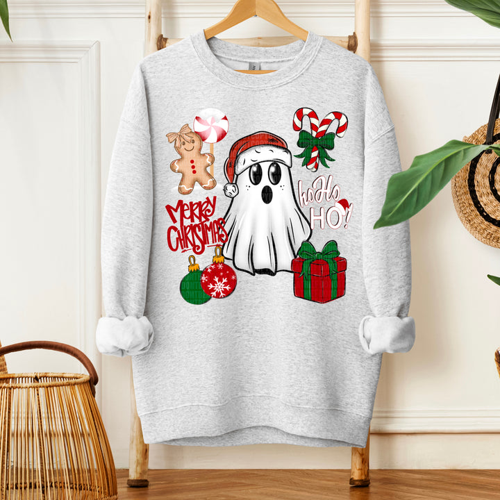 Ghostly Christmas Collage DTF Print