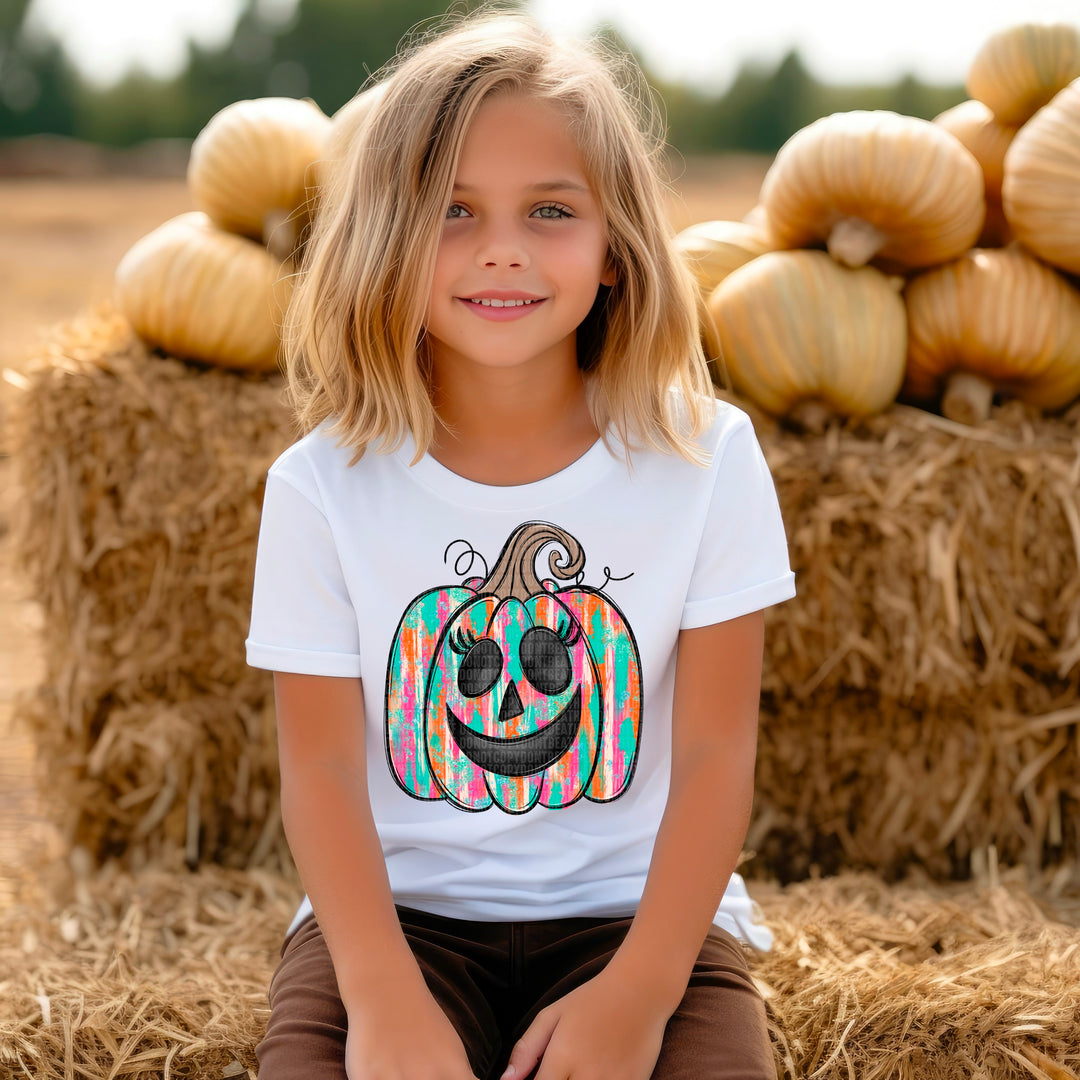 Girl Pumpkin DTF Print